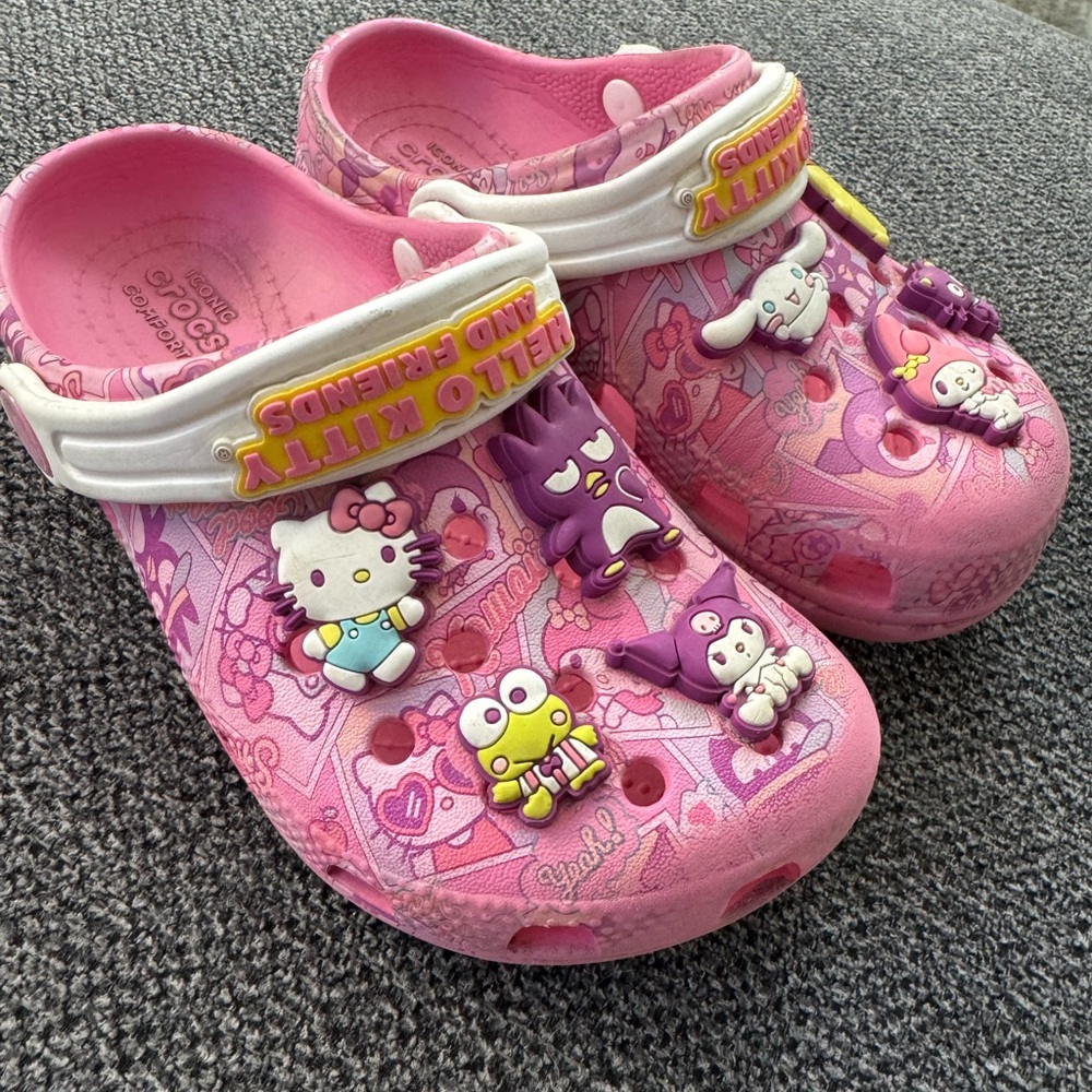 Hello Kitty Pink Kids Crocs